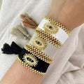 Evil Eye Third Eye Cotton Drawstring Bracelet image 0