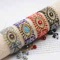 Bohemian Evil Eye Third Eye Cotton Drawstring Bracelet image 0