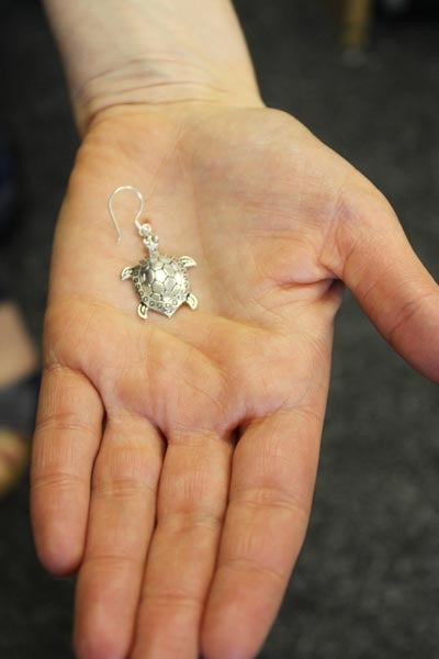 Silver Earrings - Turtles image 1
