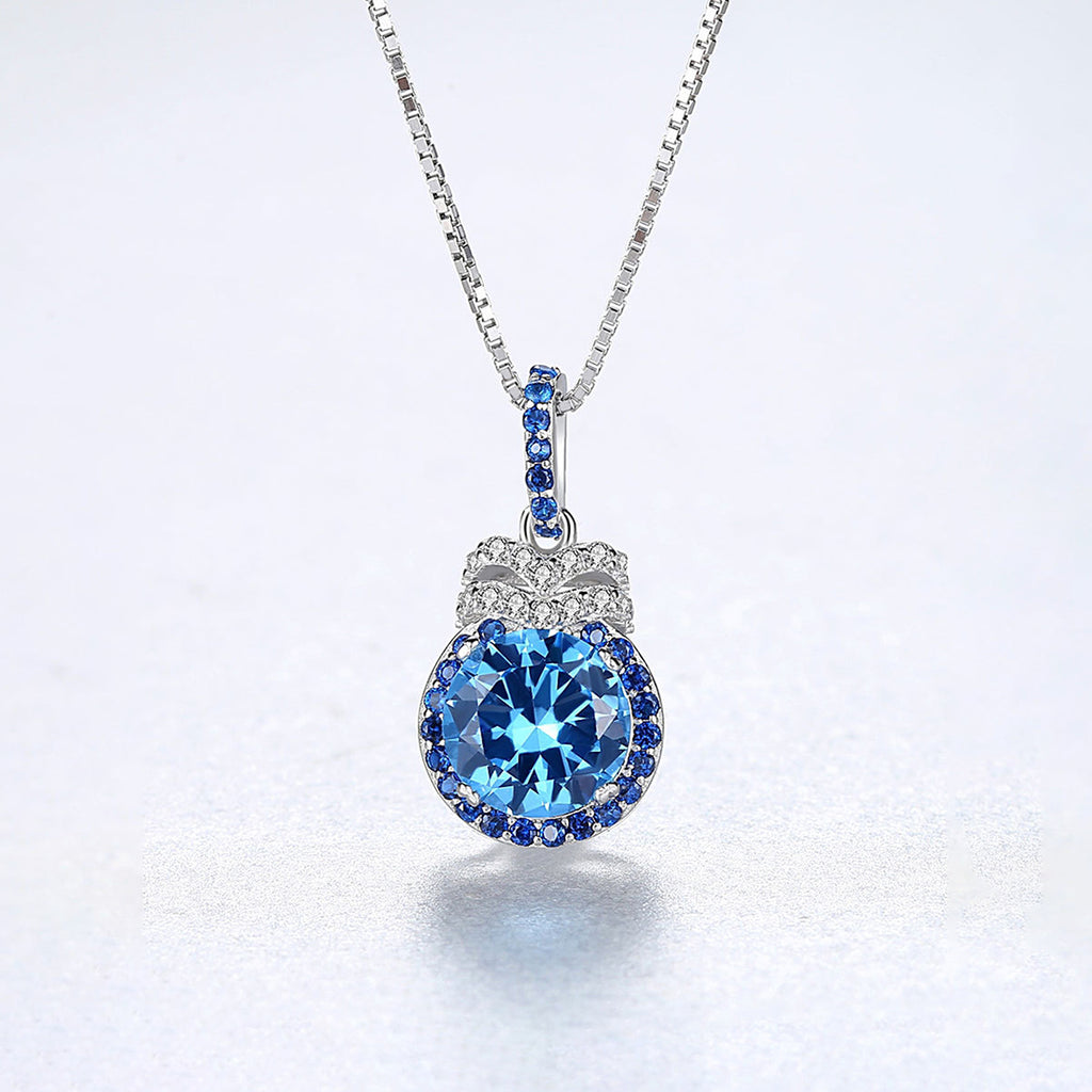 Zircon White Gold Rhodium Plated Earrings Necklace Jewelry Set image 4