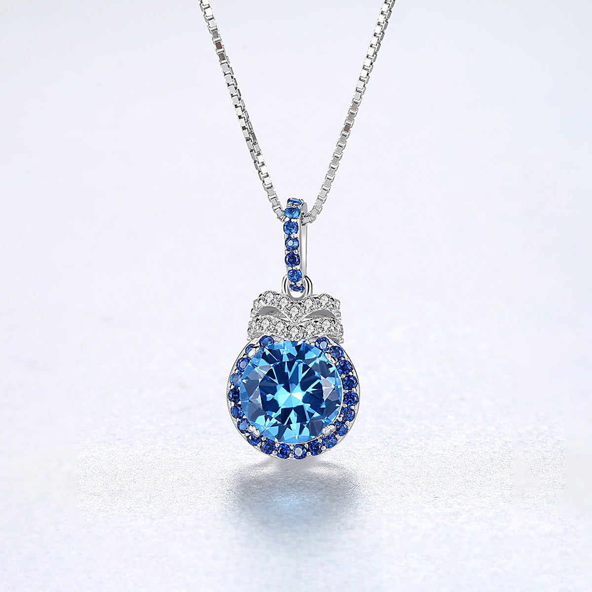 Zircon White Gold Rhodium Plated Earrings Necklace Jewelry Set image 4