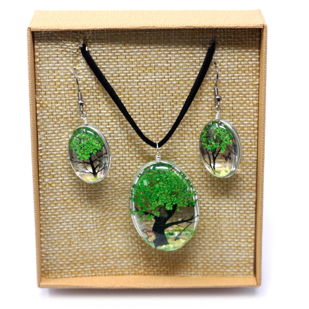 Pressed Flowers - Tree of Life set - Green image 0