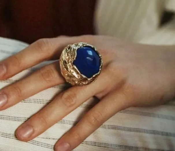 Arylic Allow Copper Open Ring (blue) image 1