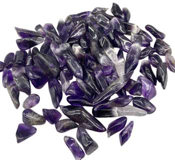 1 lb Amethyst Tooth 1-15mm Tumbled Stones image 0