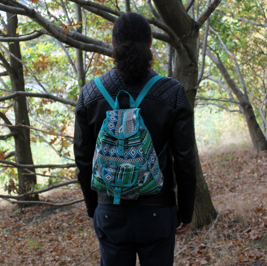 Jacquard - Teal Backpack image 1
