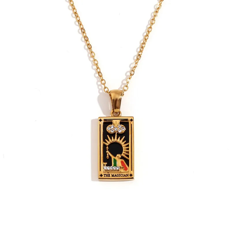 Tarot Pendants Necklace 18k Gold Plated Stainless Steel image 6